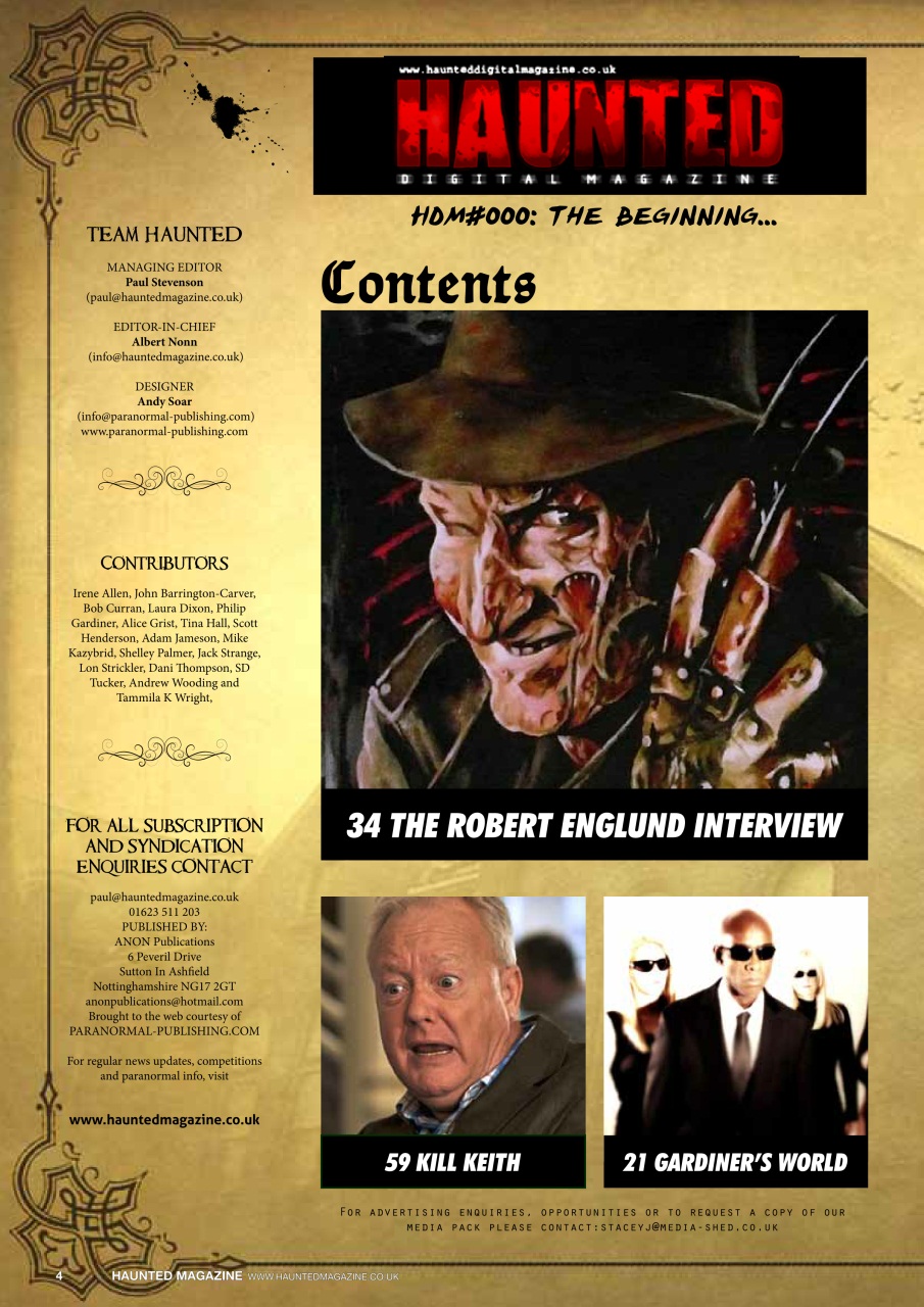 Haunted Magazine Preview Pages