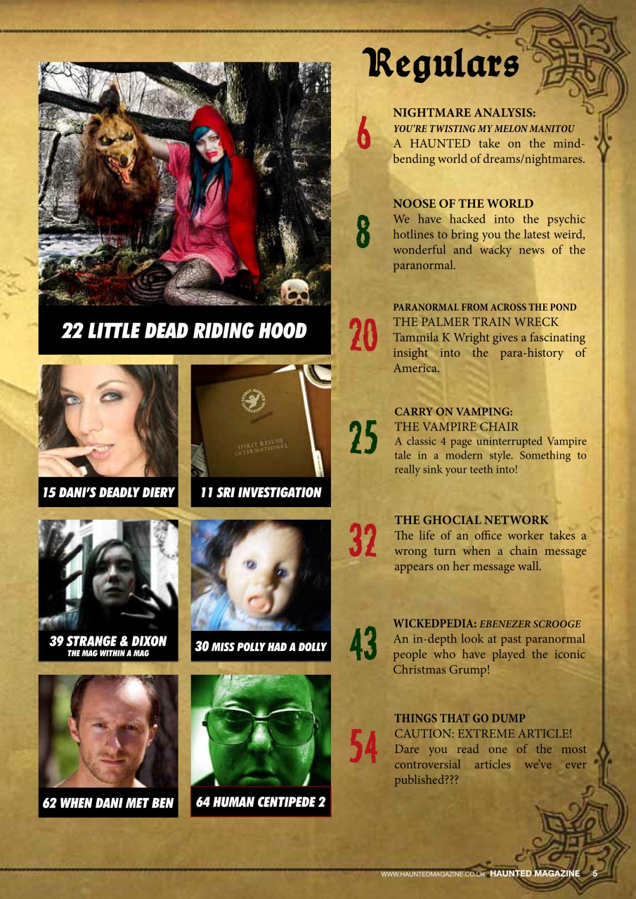 Haunted Magazine Preview Pages