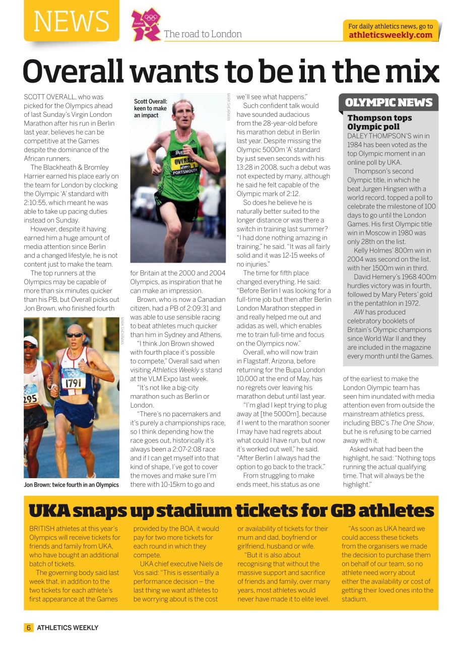 AW – Athletics Weekly Magazine Preview Pages