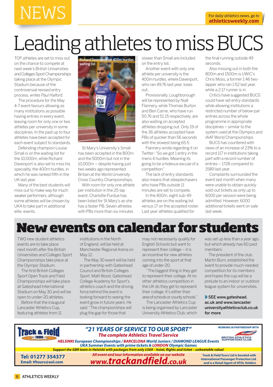 AW – Athletics Weekly Magazine Preview Pages