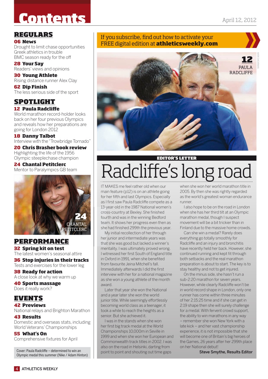 AW – Athletics Weekly Magazine Preview Pages