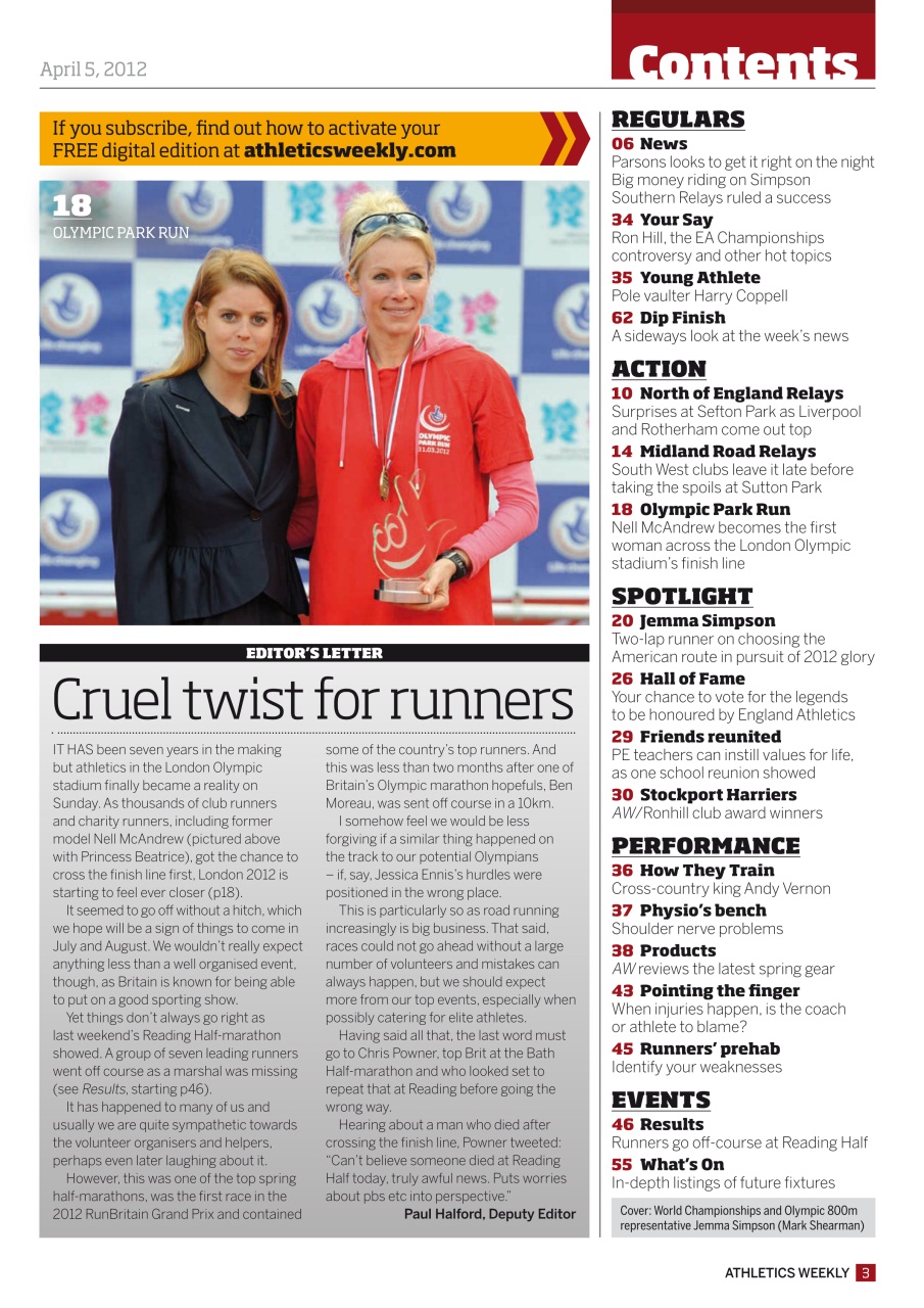 AW – Athletics Weekly Magazine Preview Pages