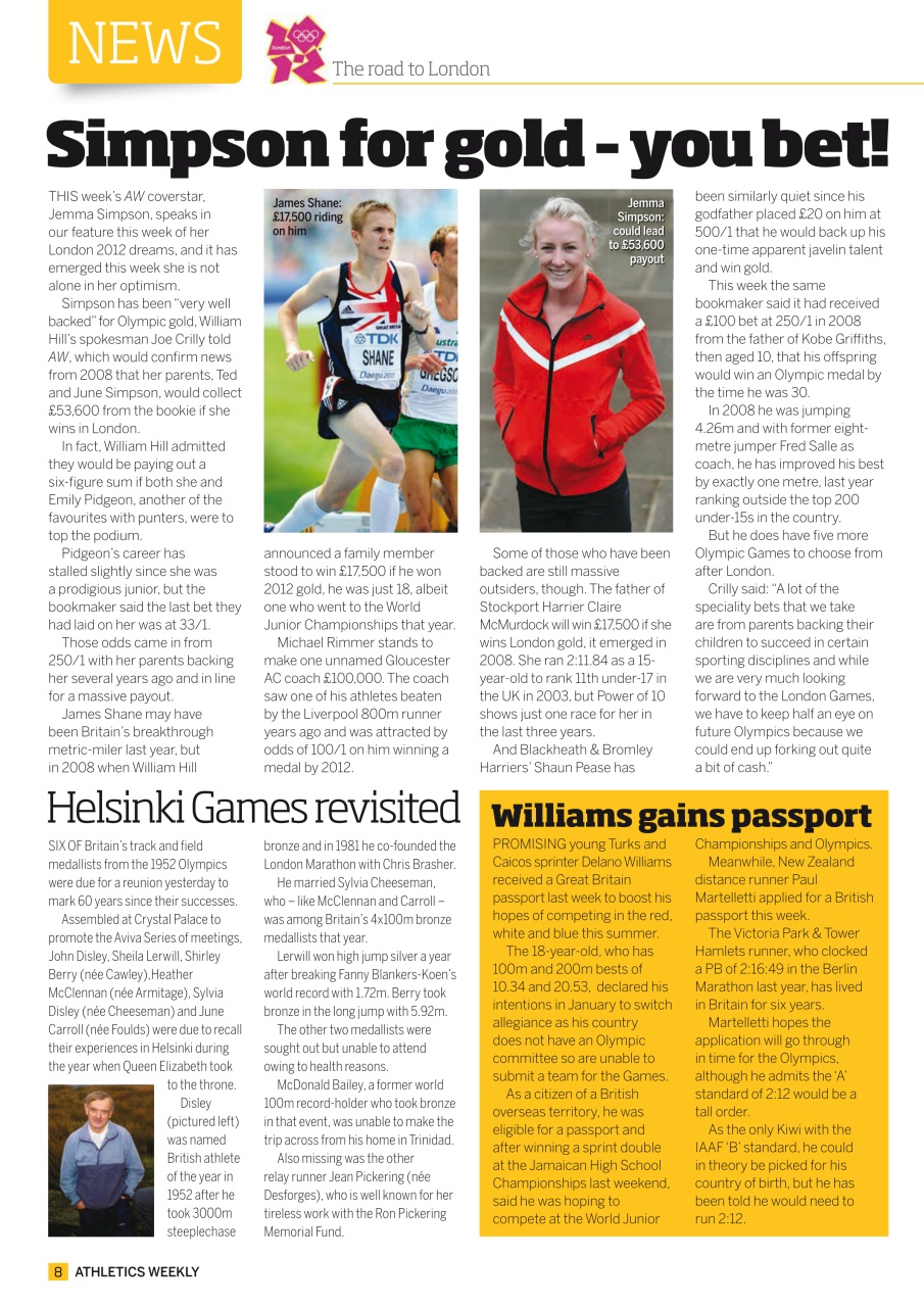 AW – Athletics Weekly Magazine Preview Pages
