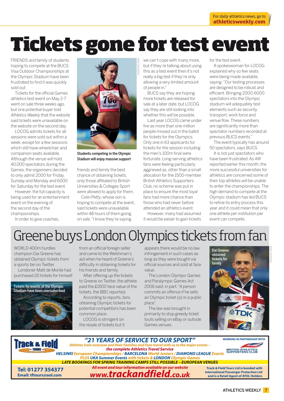 AW – Athletics Weekly Magazine Preview Pages