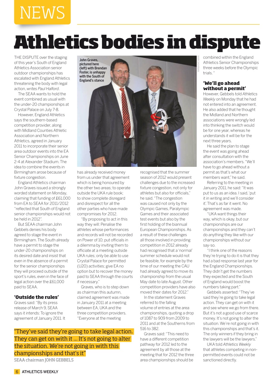 AW – Athletics Weekly Magazine Preview Pages