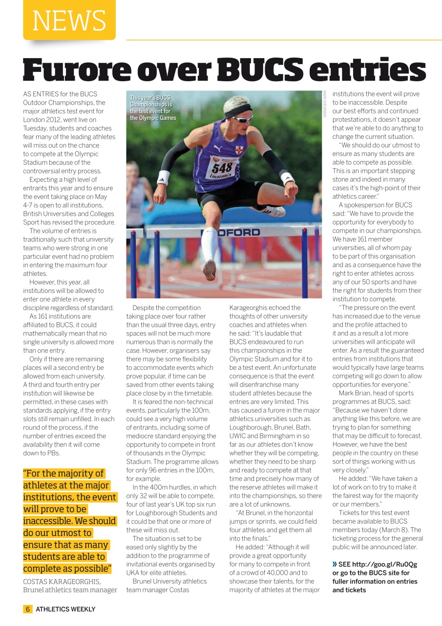 AW – Athletics Weekly Magazine Preview Pages
