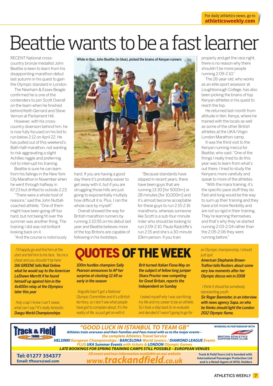 AW – Athletics Weekly Magazine Preview Pages