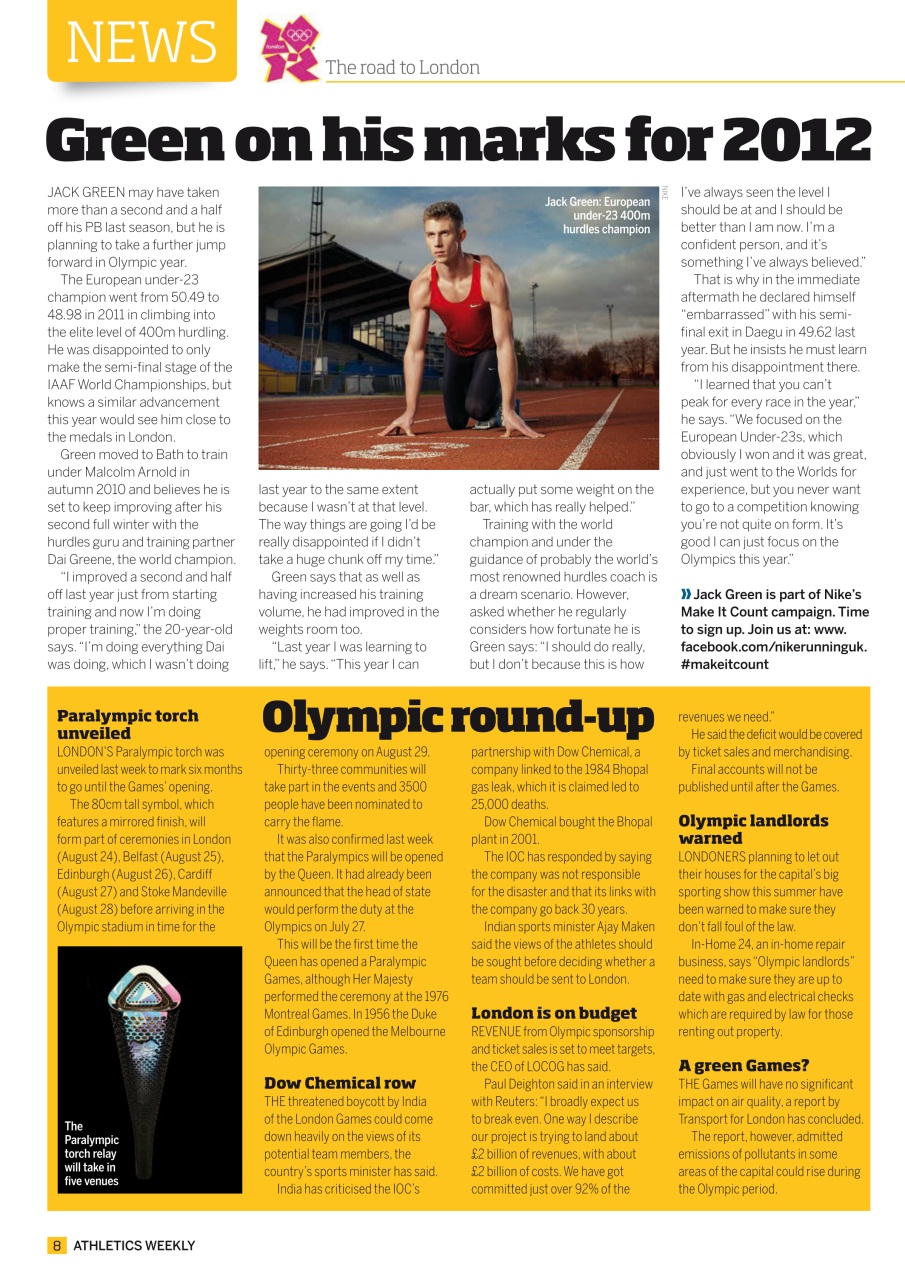 AW – Athletics Weekly Magazine Preview Pages