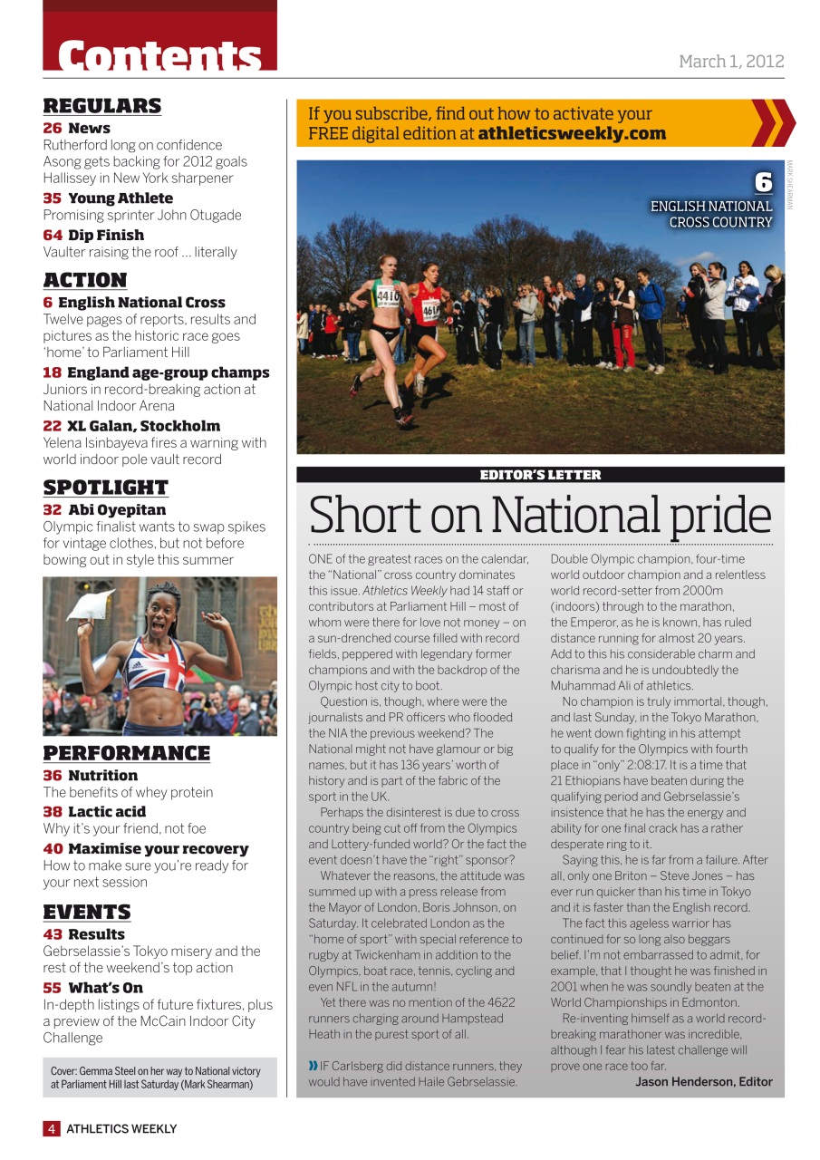 AW – Athletics Weekly Magazine Preview Pages