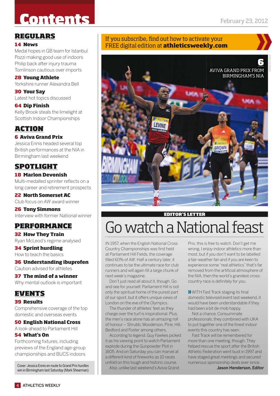 AW – Athletics Weekly Magazine Preview Pages