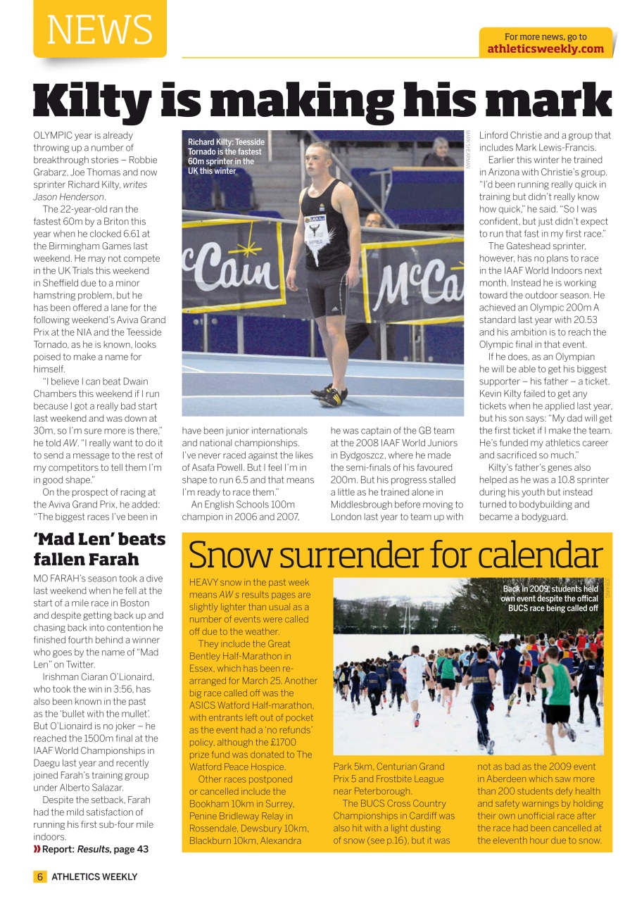 AW – Athletics Weekly Magazine Preview Pages