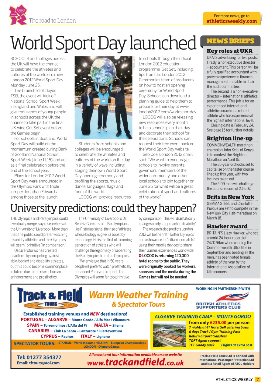 AW – Athletics Weekly Magazine Preview Pages