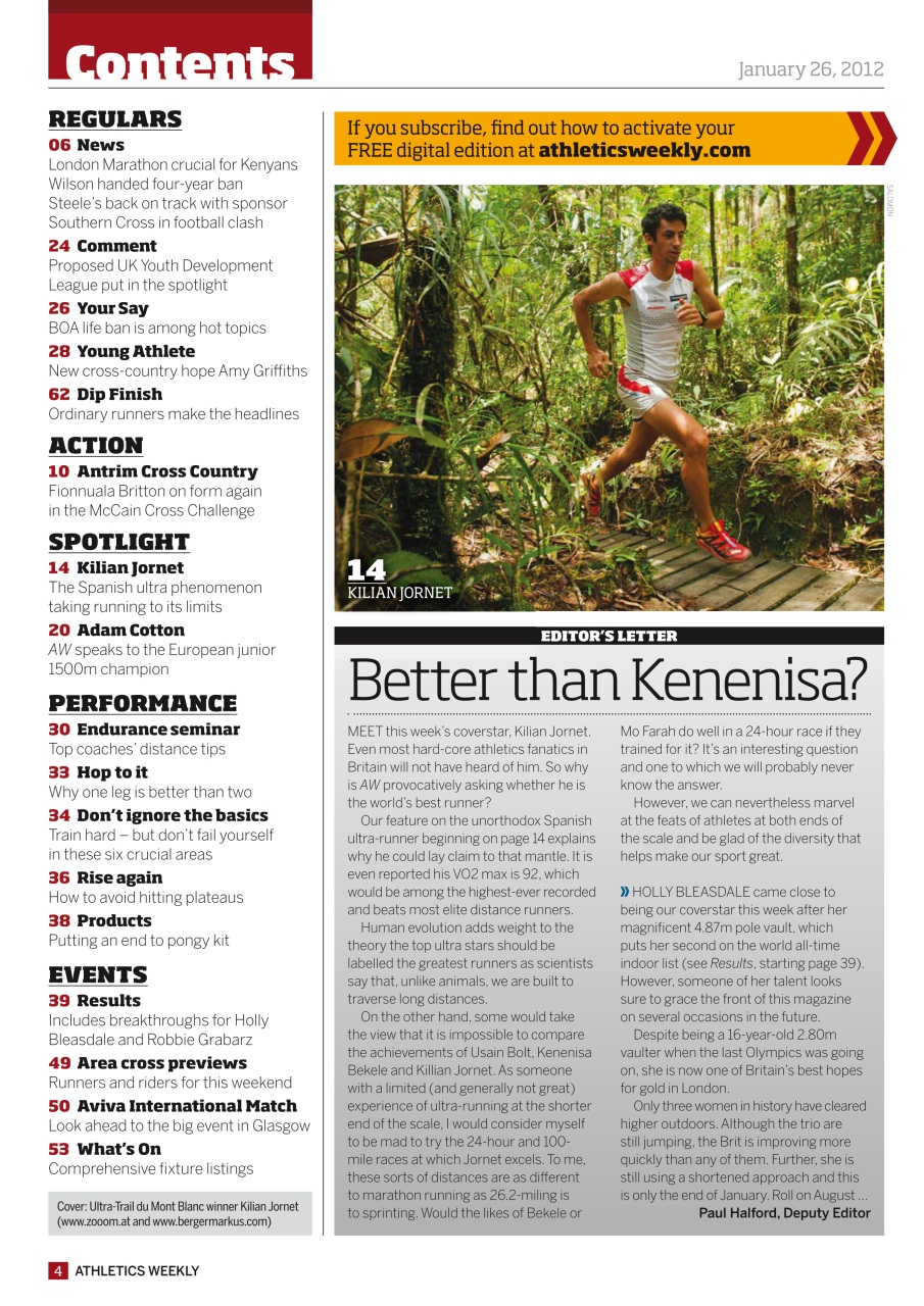 AW – Athletics Weekly Magazine Preview Pages