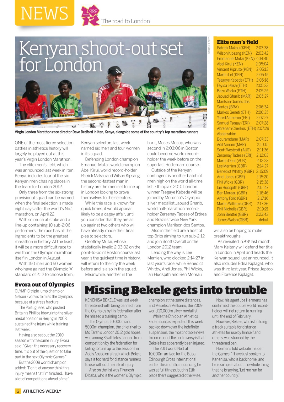 AW – Athletics Weekly Magazine Preview Pages