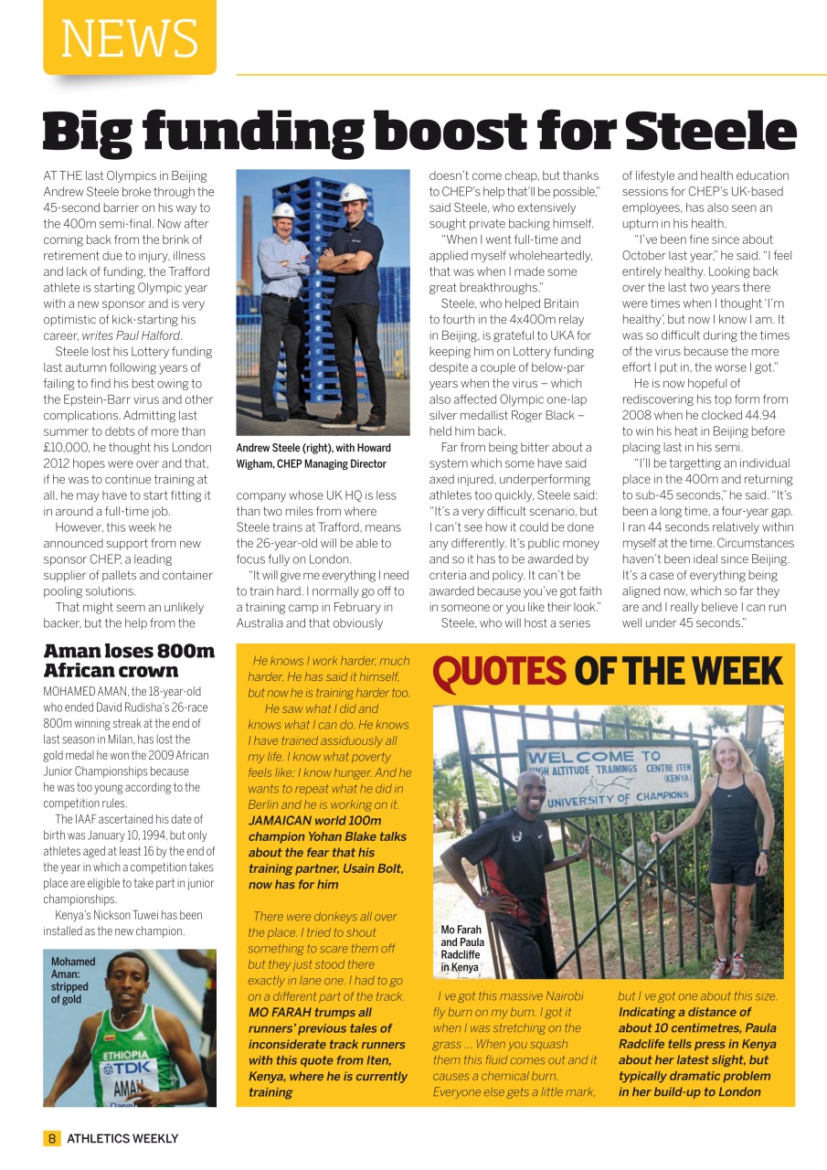 AW – Athletics Weekly Magazine Preview Pages