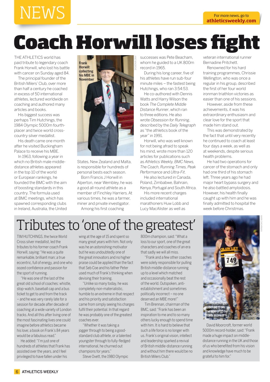AW – Athletics Weekly Magazine Preview Pages