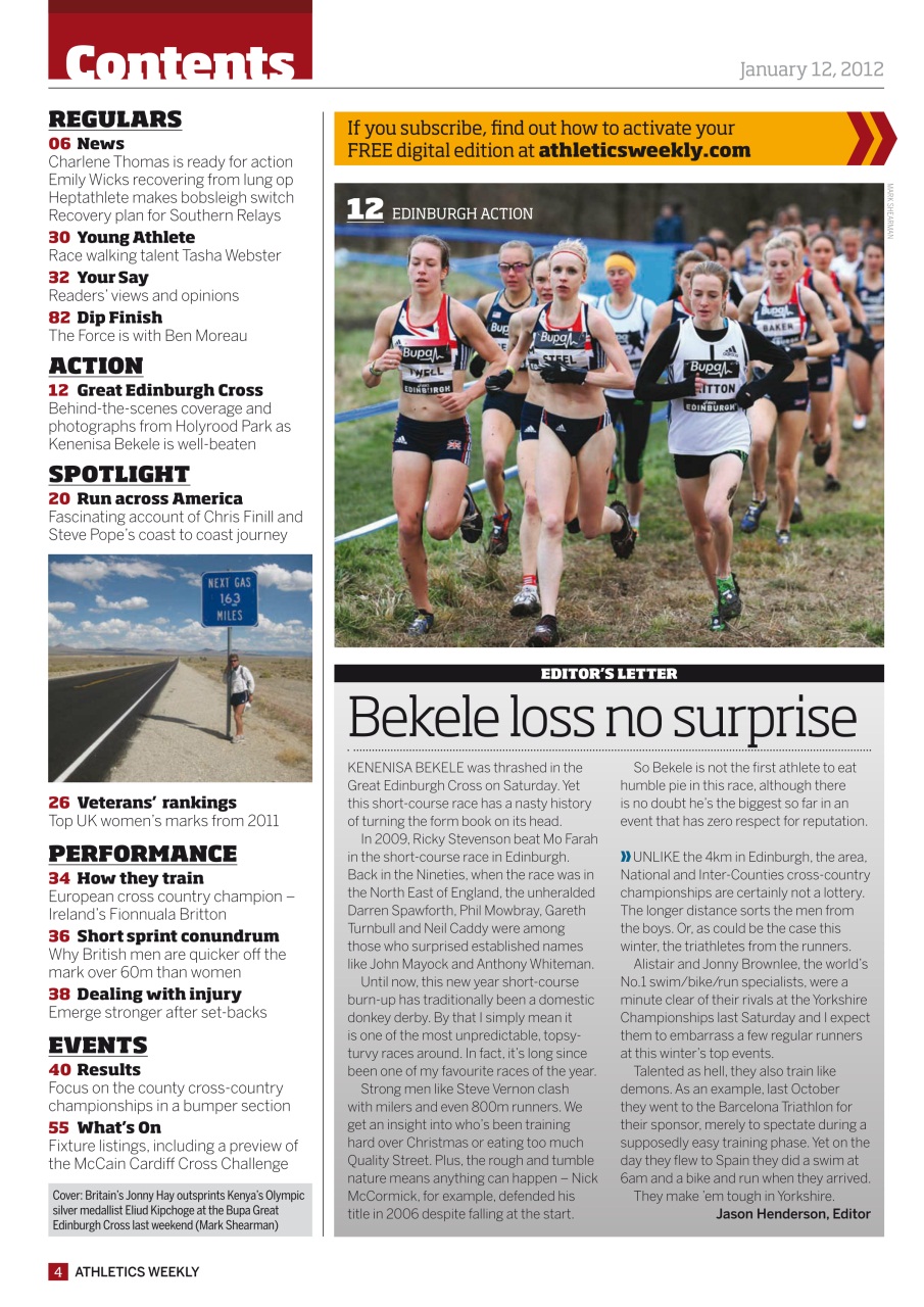 AW – Athletics Weekly Magazine Preview Pages