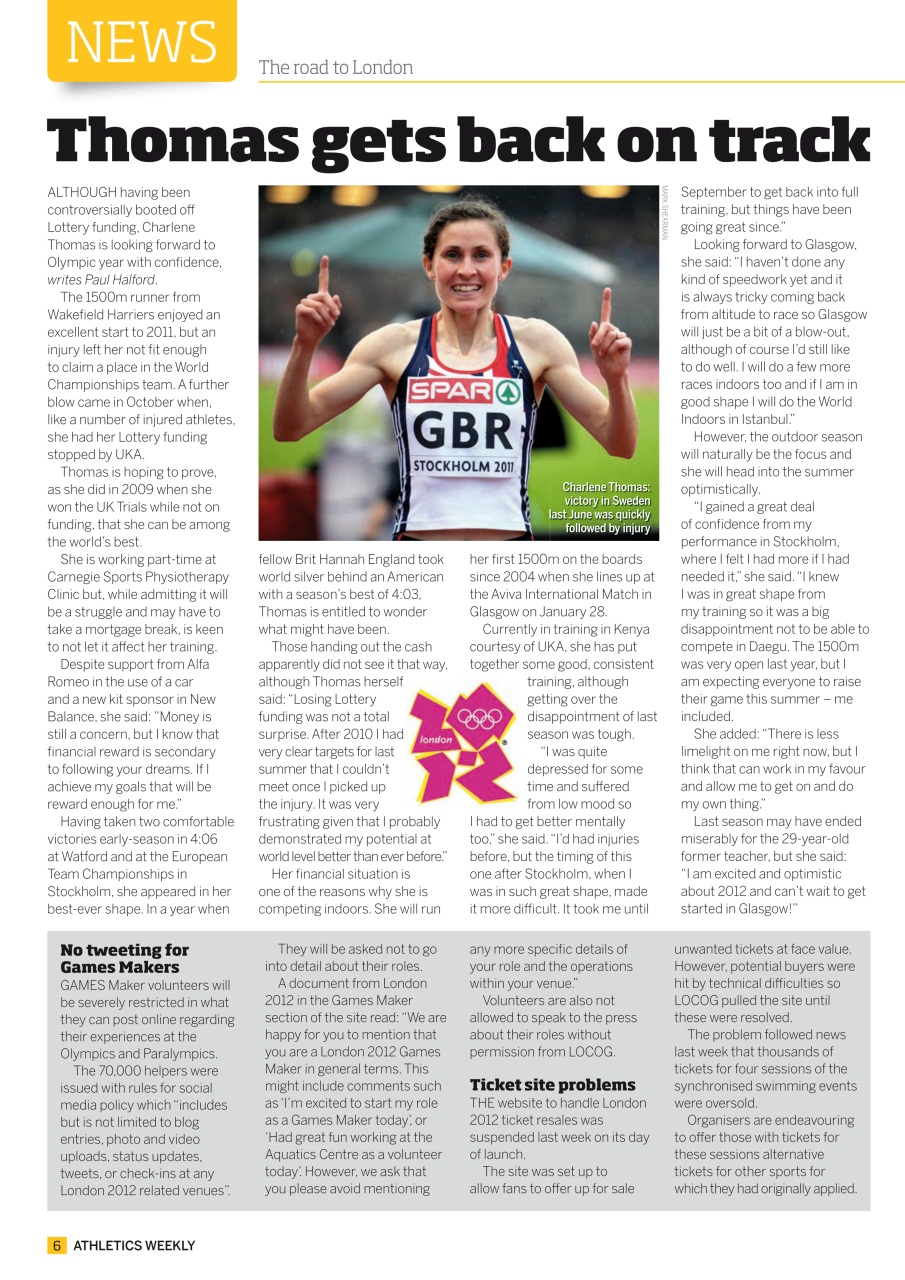 AW – Athletics Weekly Magazine Preview Pages