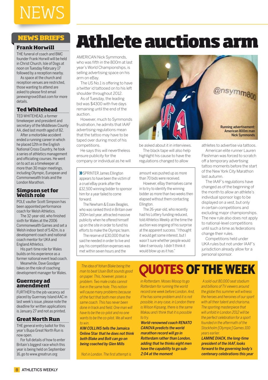 AW – Athletics Weekly Magazine Preview Pages