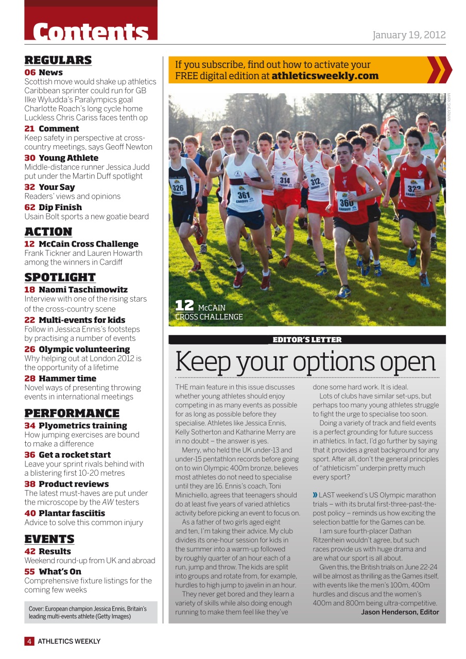 AW – Athletics Weekly Magazine Preview Pages