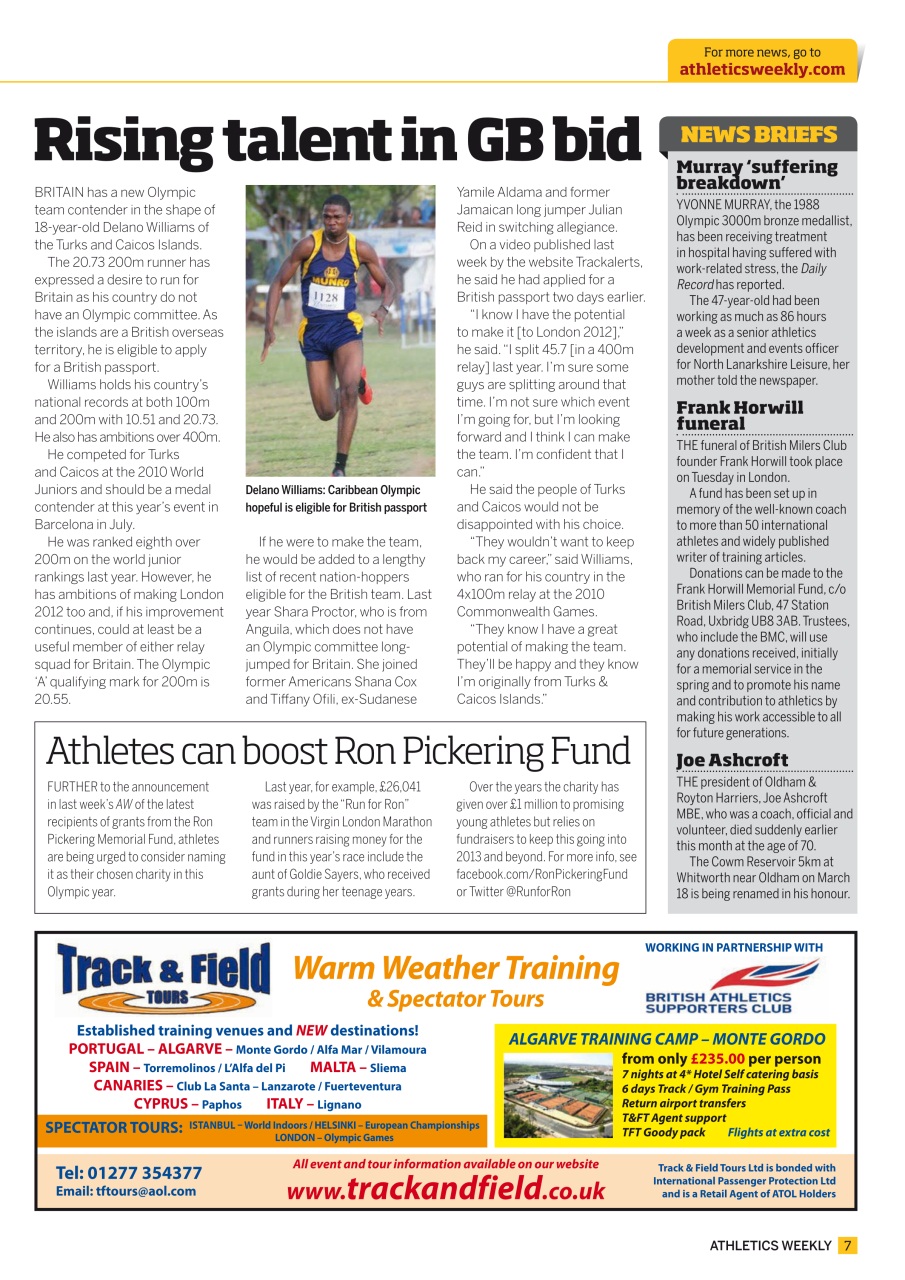AW – Athletics Weekly Magazine Preview Pages