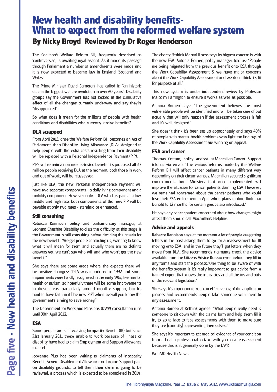 Fibromyalgia Magazine Preview Pages