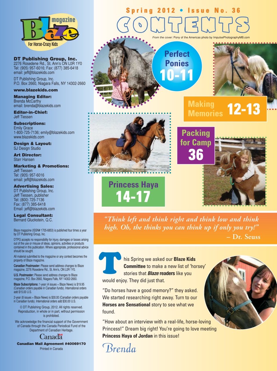 Blaze Magazine For Horse Crazy Kids Preview Pages