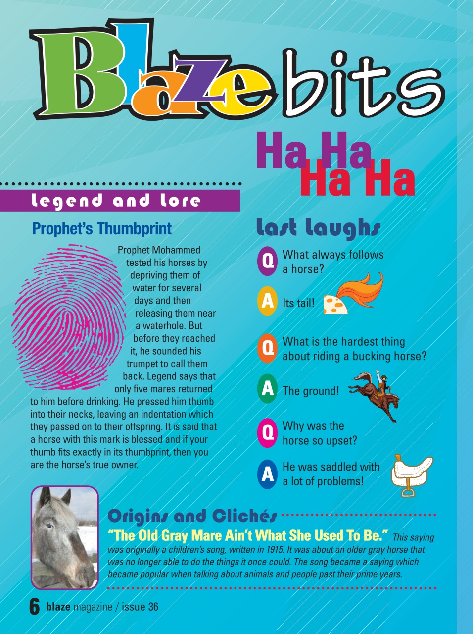 Blaze Magazine For Horse Crazy Kids Preview Pages