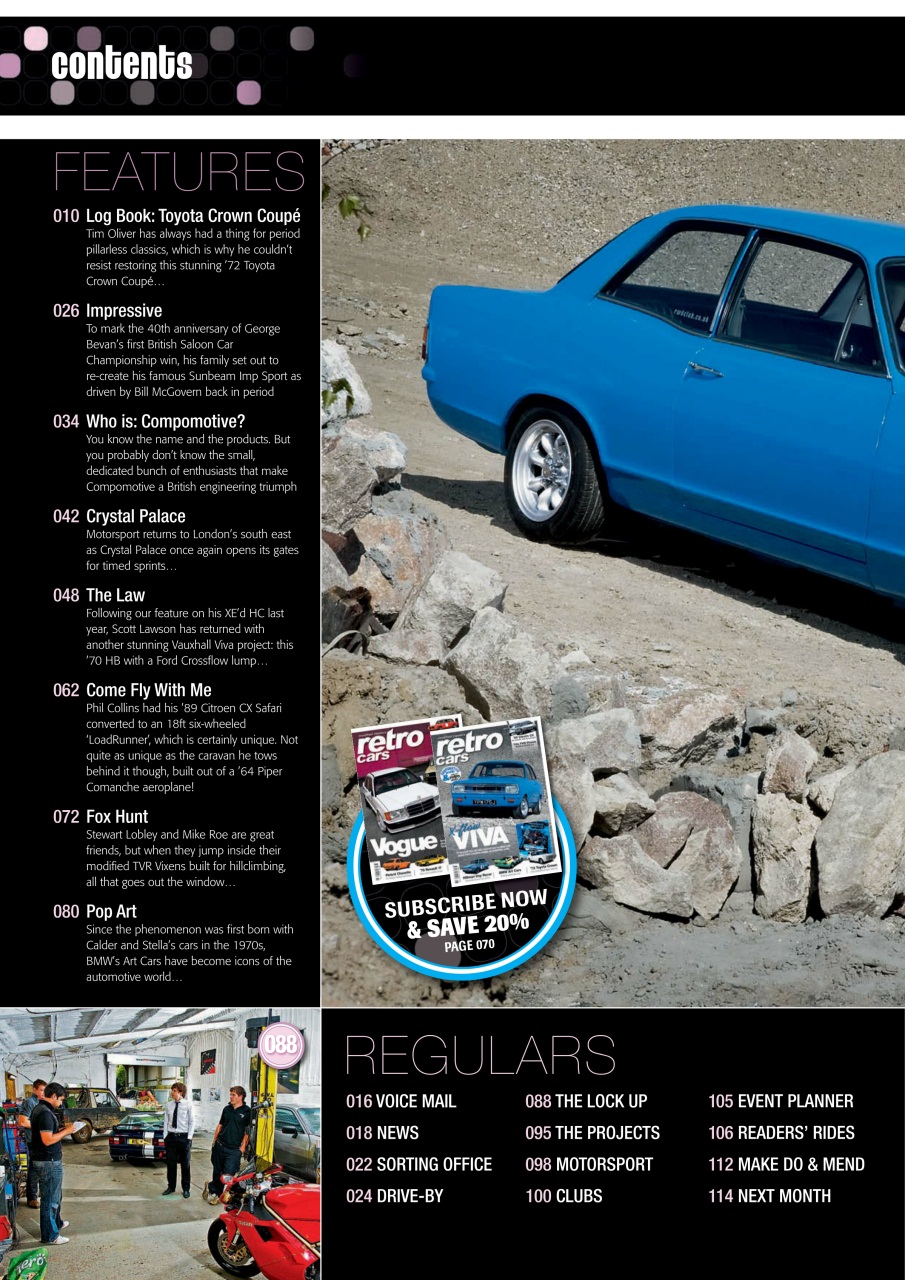 Retro Cars Preview Pages