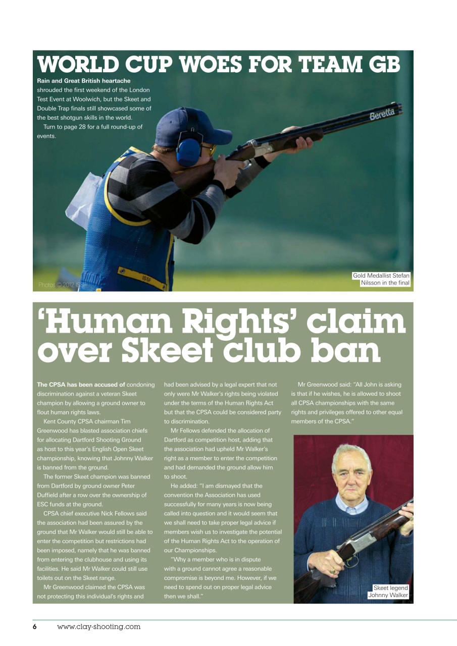Clay Shooting Preview Pages