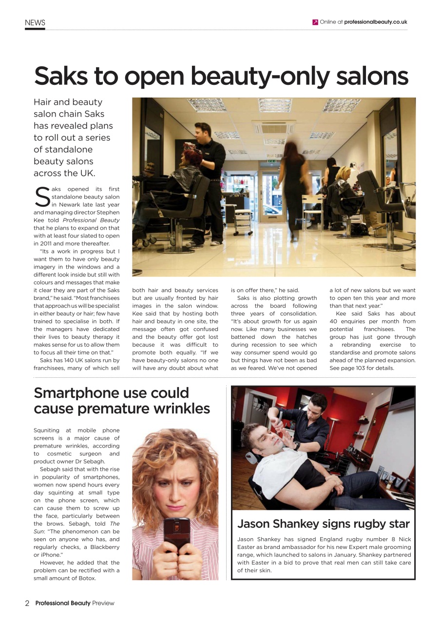 Professional Beauty Preview Pages