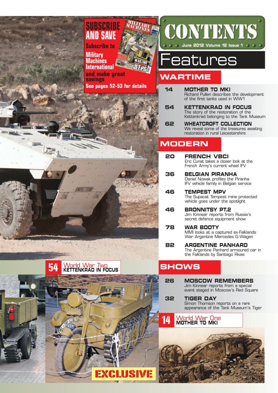 Military Machines International Preview Pages