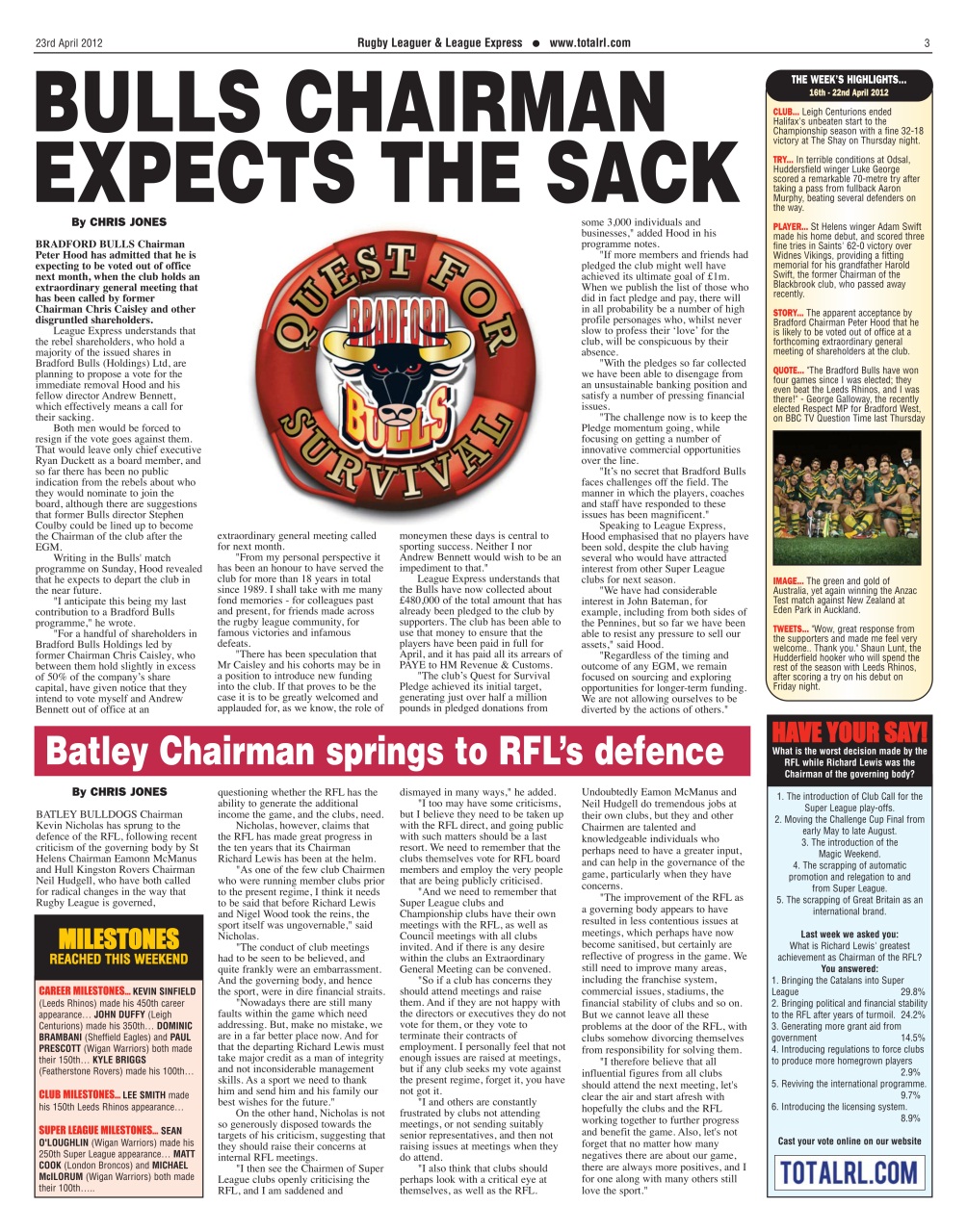 League Express Preview Pages