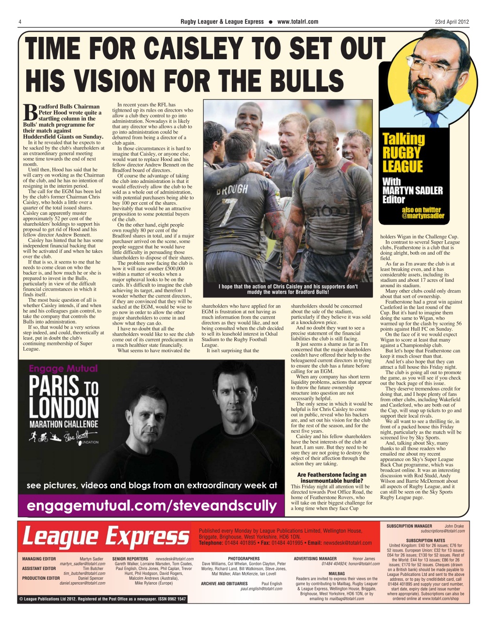 League Express Preview Pages