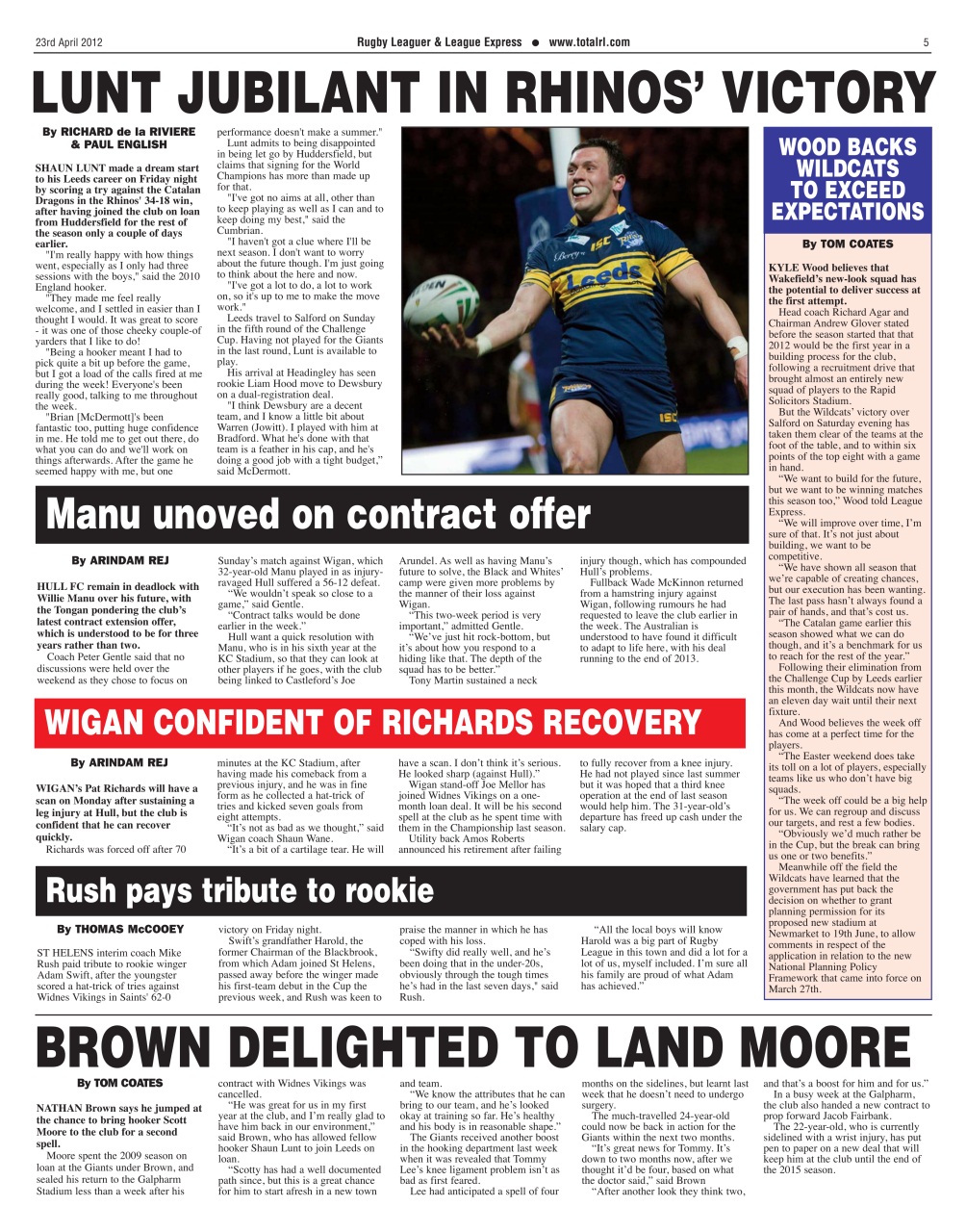 League Express Preview Pages