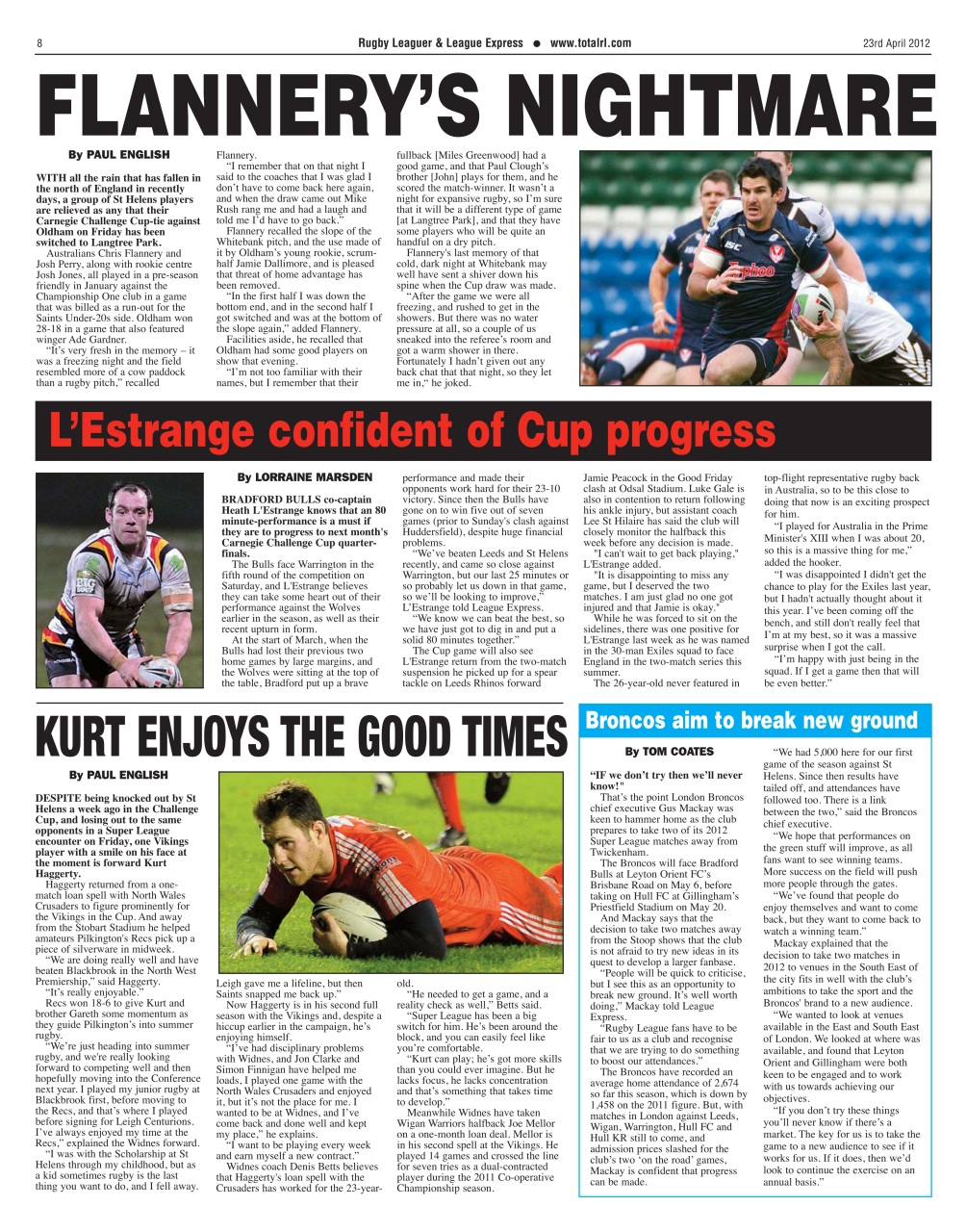 League Express Preview Pages