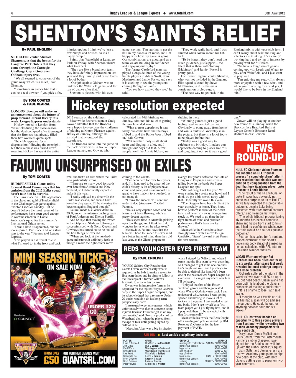 League Express Preview Pages