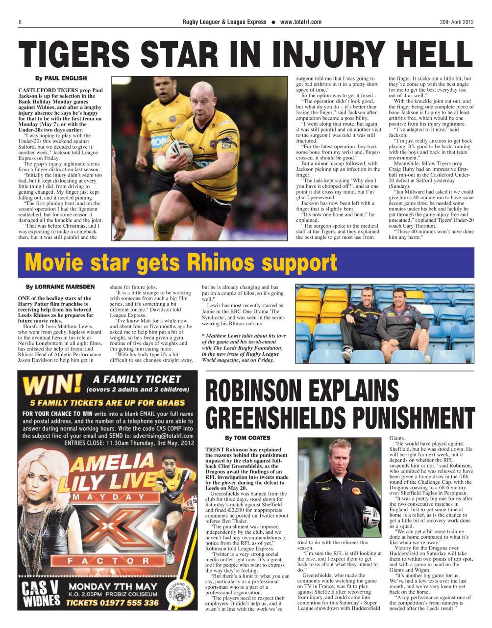 League Express Preview Pages