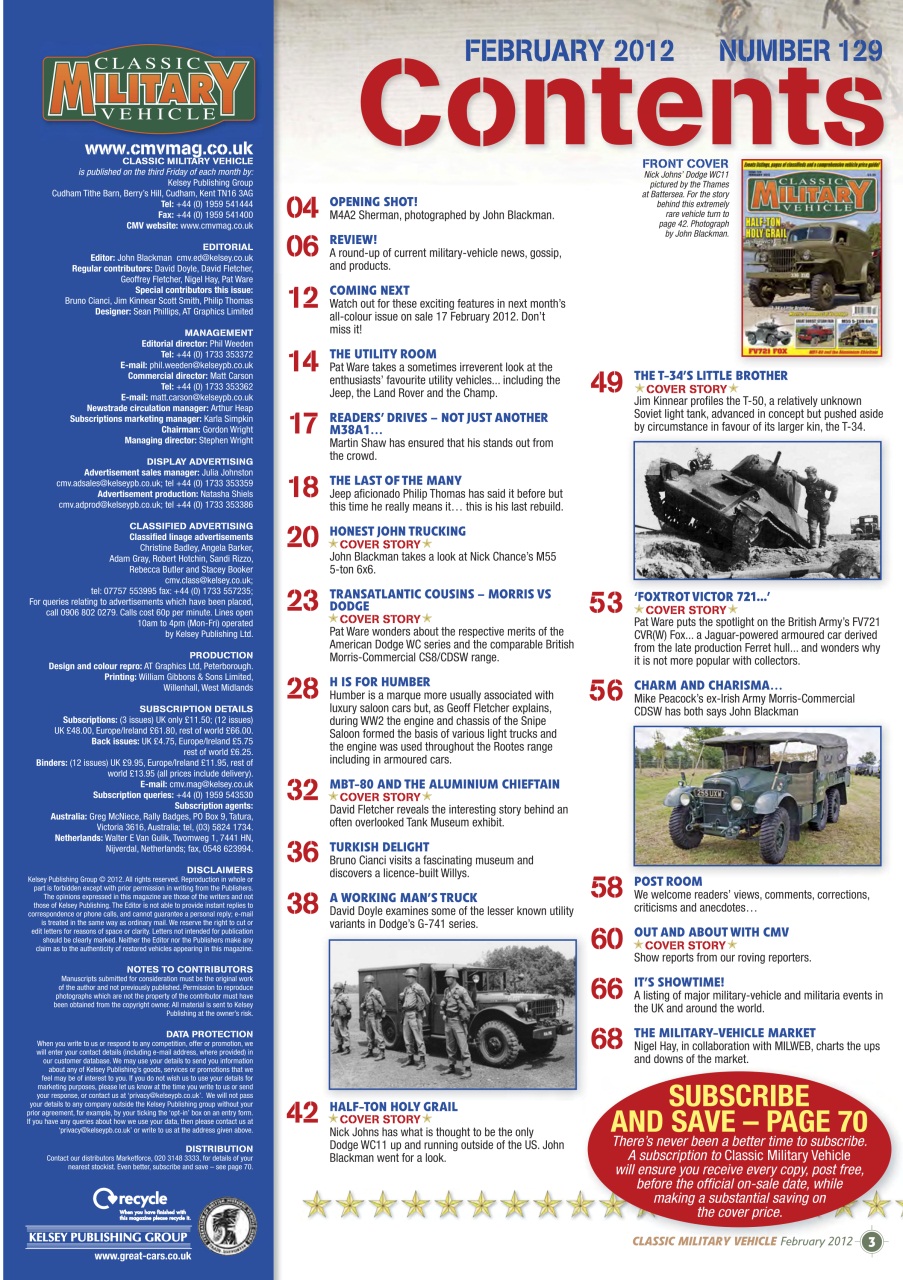 Classic Military Vehicle Preview Pages