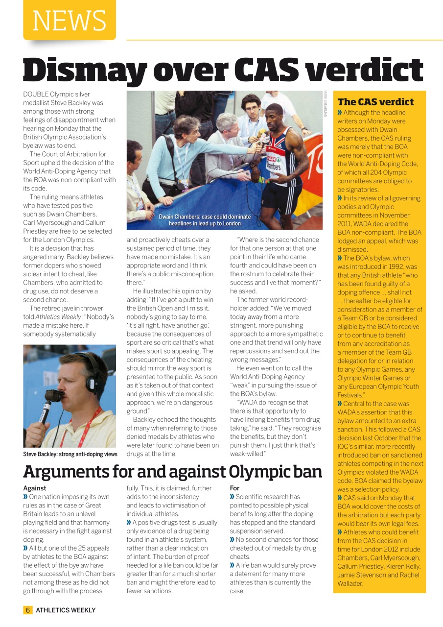 AW – Athletics Weekly Magazine Preview Pages