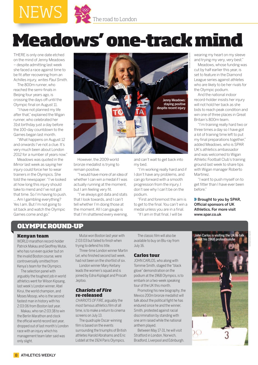 AW – Athletics Weekly Magazine Preview Pages