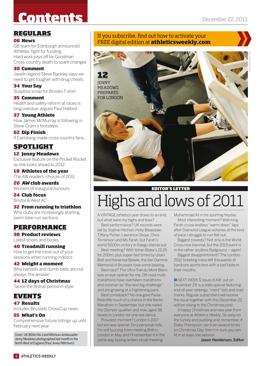 AW – Athletics Weekly Magazine Preview Pages
