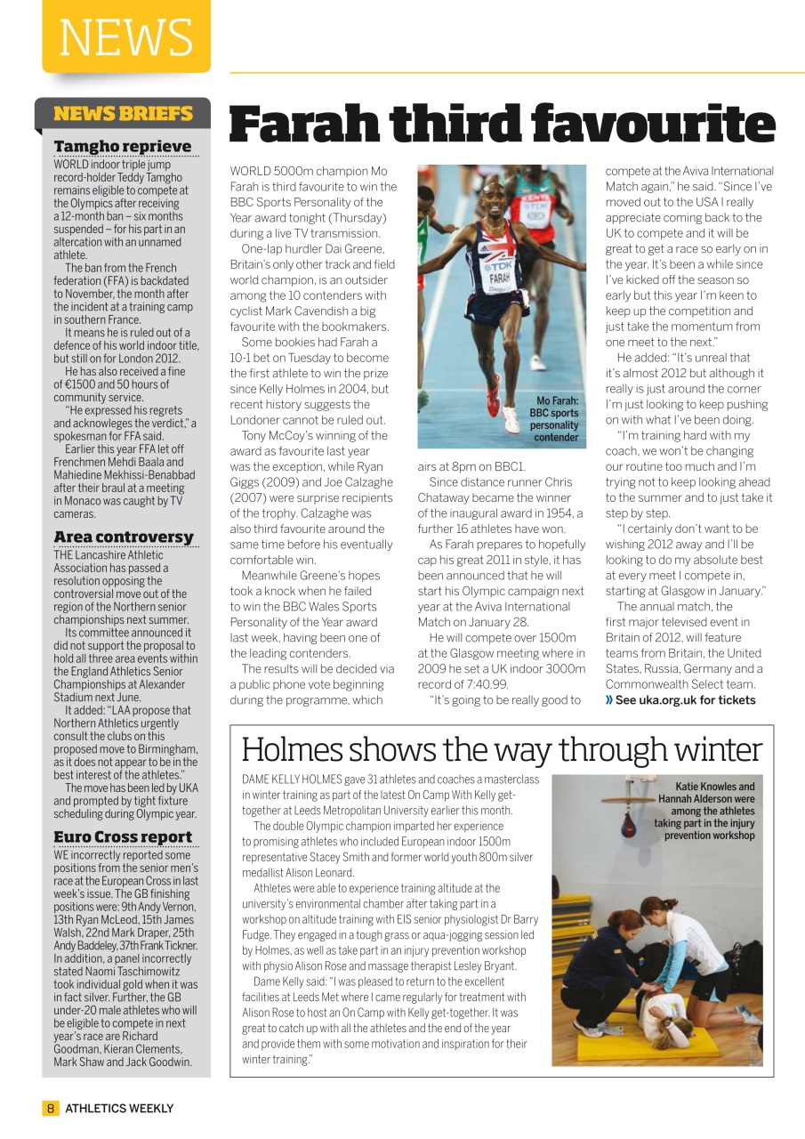 AW – Athletics Weekly Magazine Preview Pages