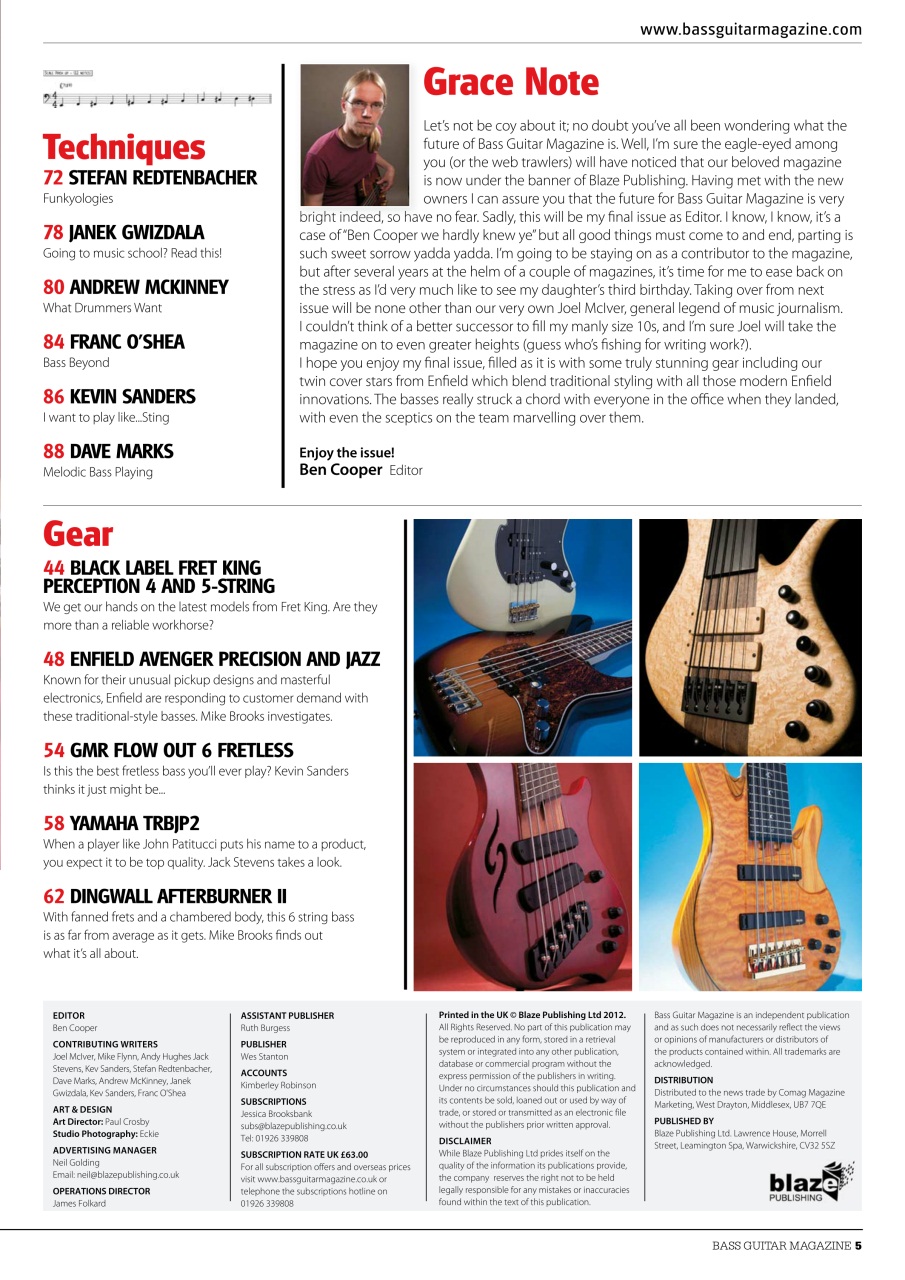 Bass Player UK Preview Pages