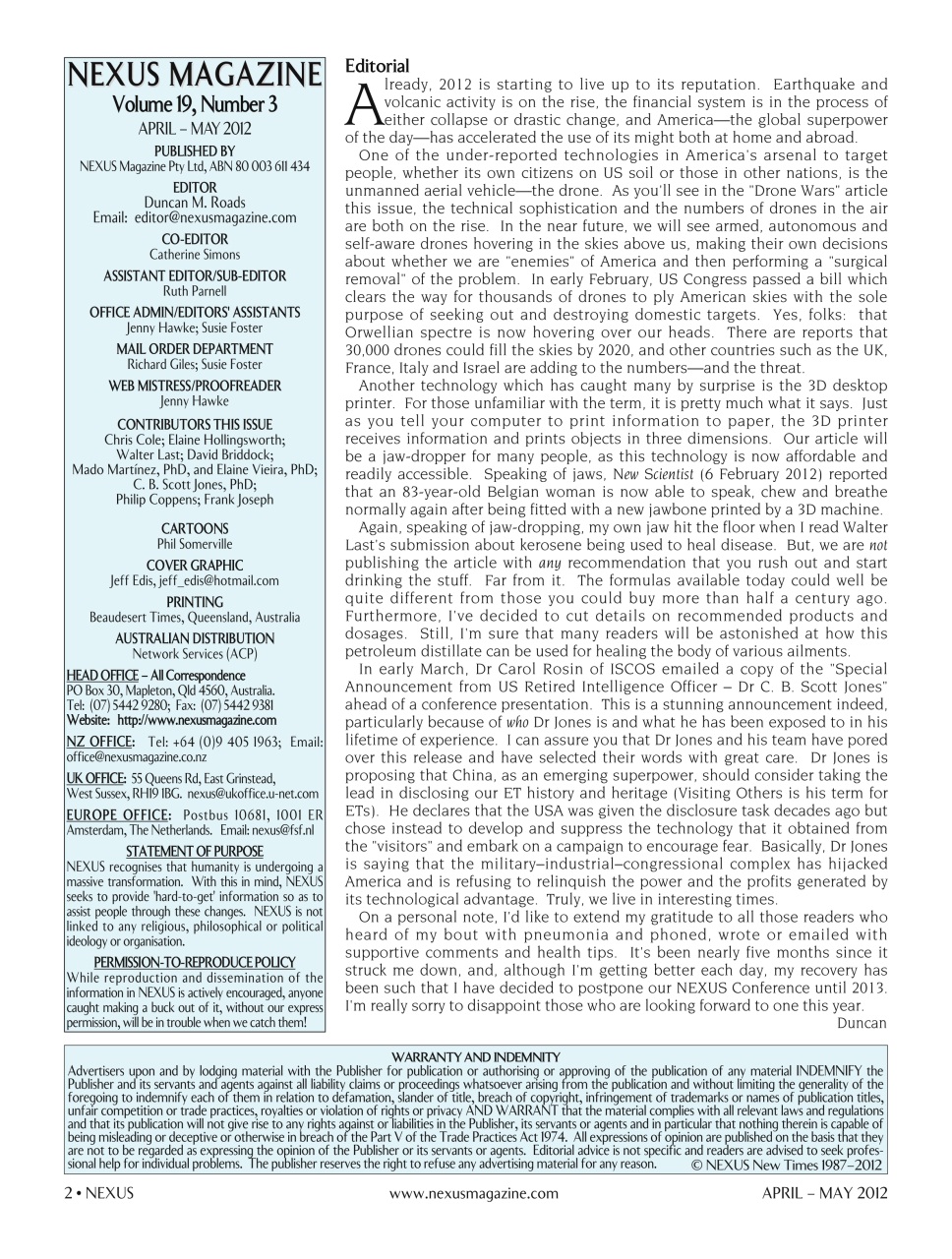 Nexus Magazine Preview Pages