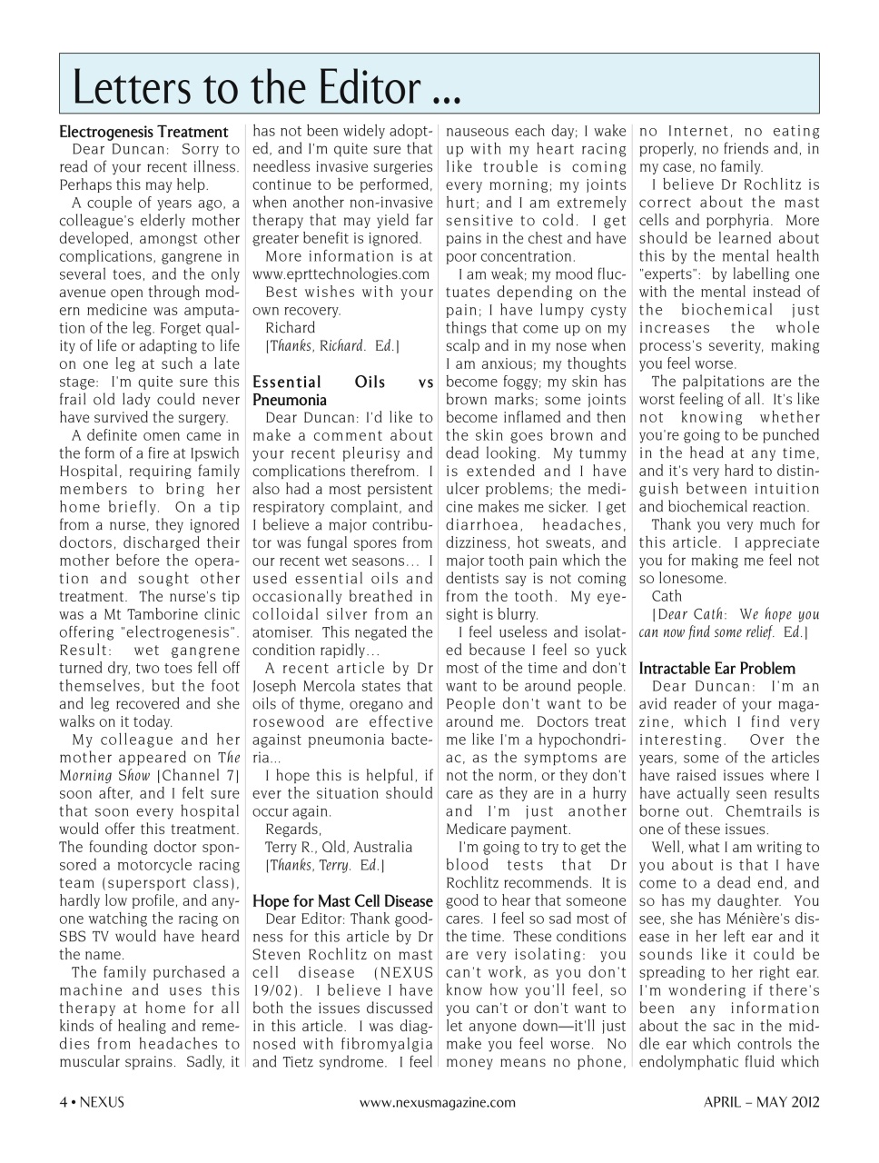 Nexus Magazine Preview Pages