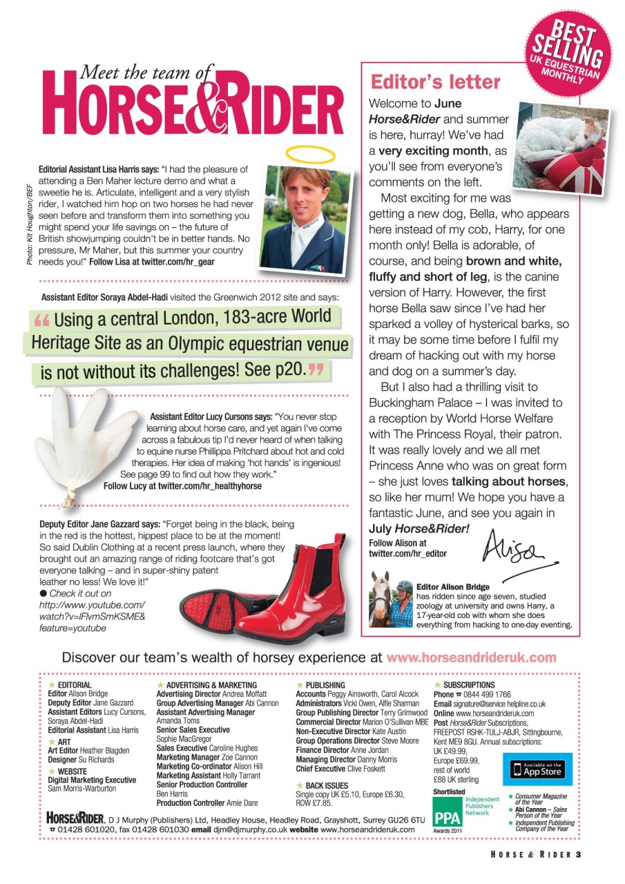 Horse&Rider Magazine - UK equestrian magazine for Horse and Rider Preview Pages