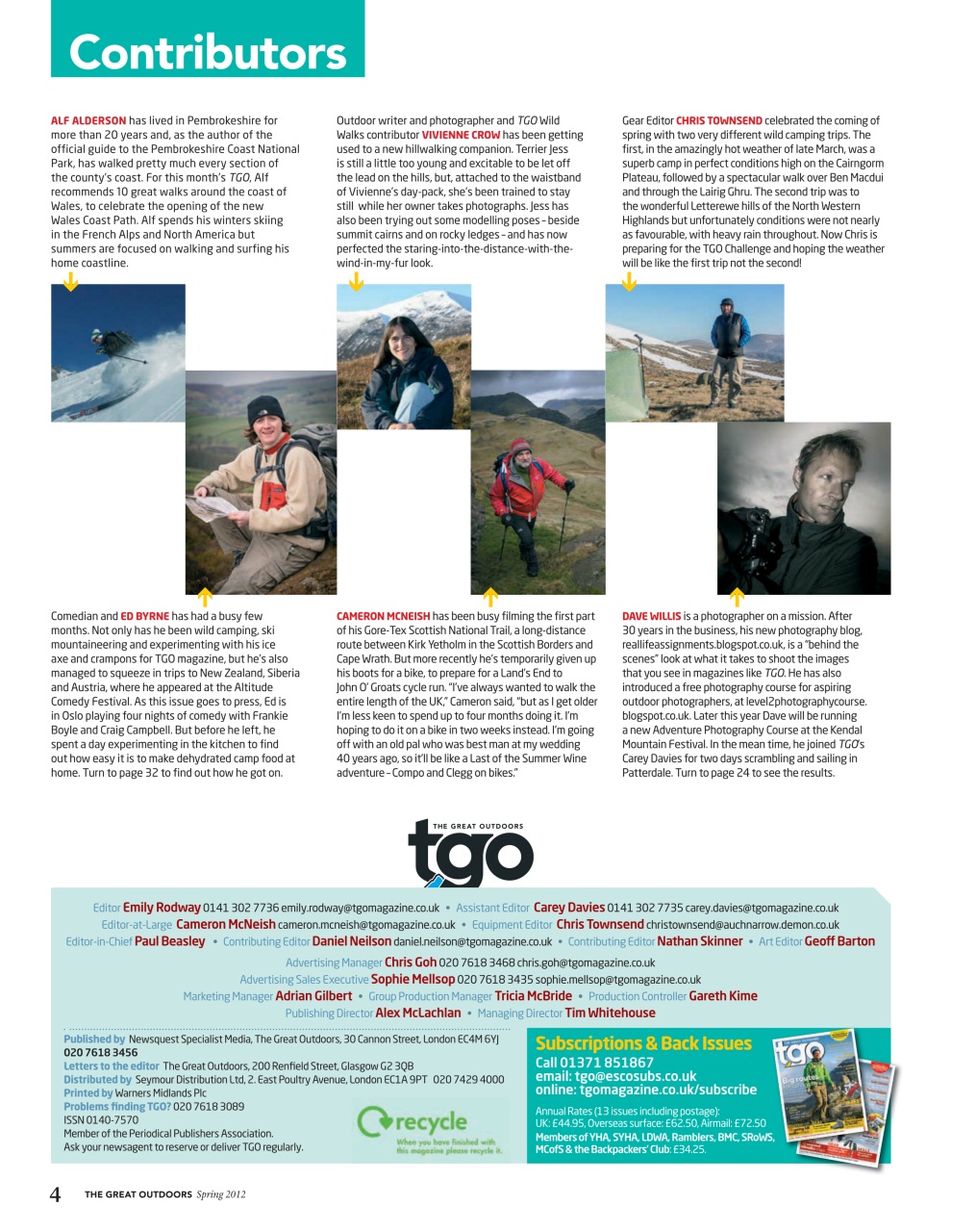 TGO - The Great Outdoors Magazine Preview Pages
