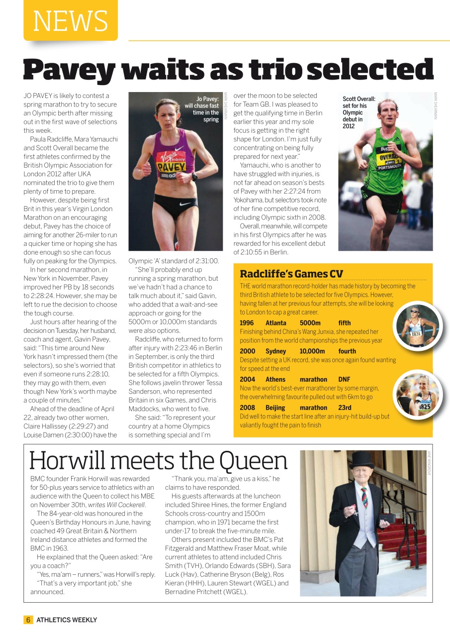 AW – Athletics Weekly Magazine Preview Pages