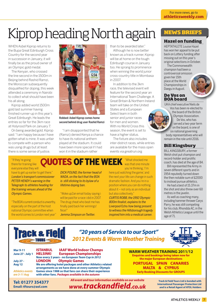 AW – Athletics Weekly Magazine Preview Pages